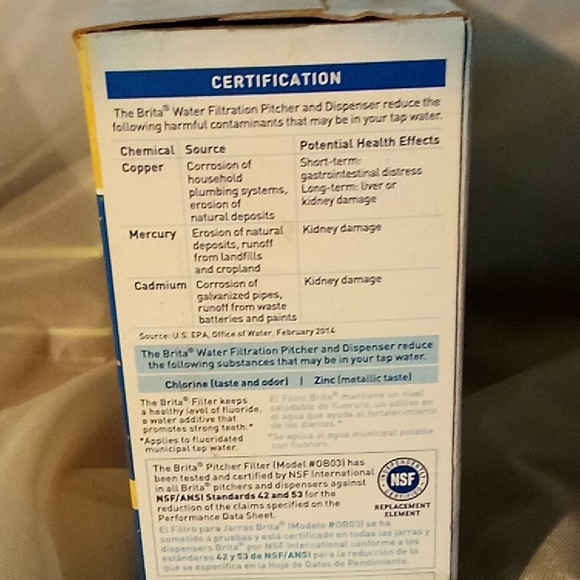 3 Brita Pitcher Replacement Water FiltersNew and Improved (3 Filters/ 1 Box) - Picture 5 of 11